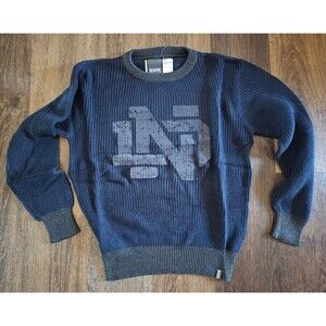 Notre Dame Fighting Irish Adult Malibu Sweater Blue Men's Small Bruzer S